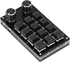12 Keys Programmable Keypad, One Handed Macro Mechanical Keyboard, 2 Knobs Small OSU RGB Keyboard