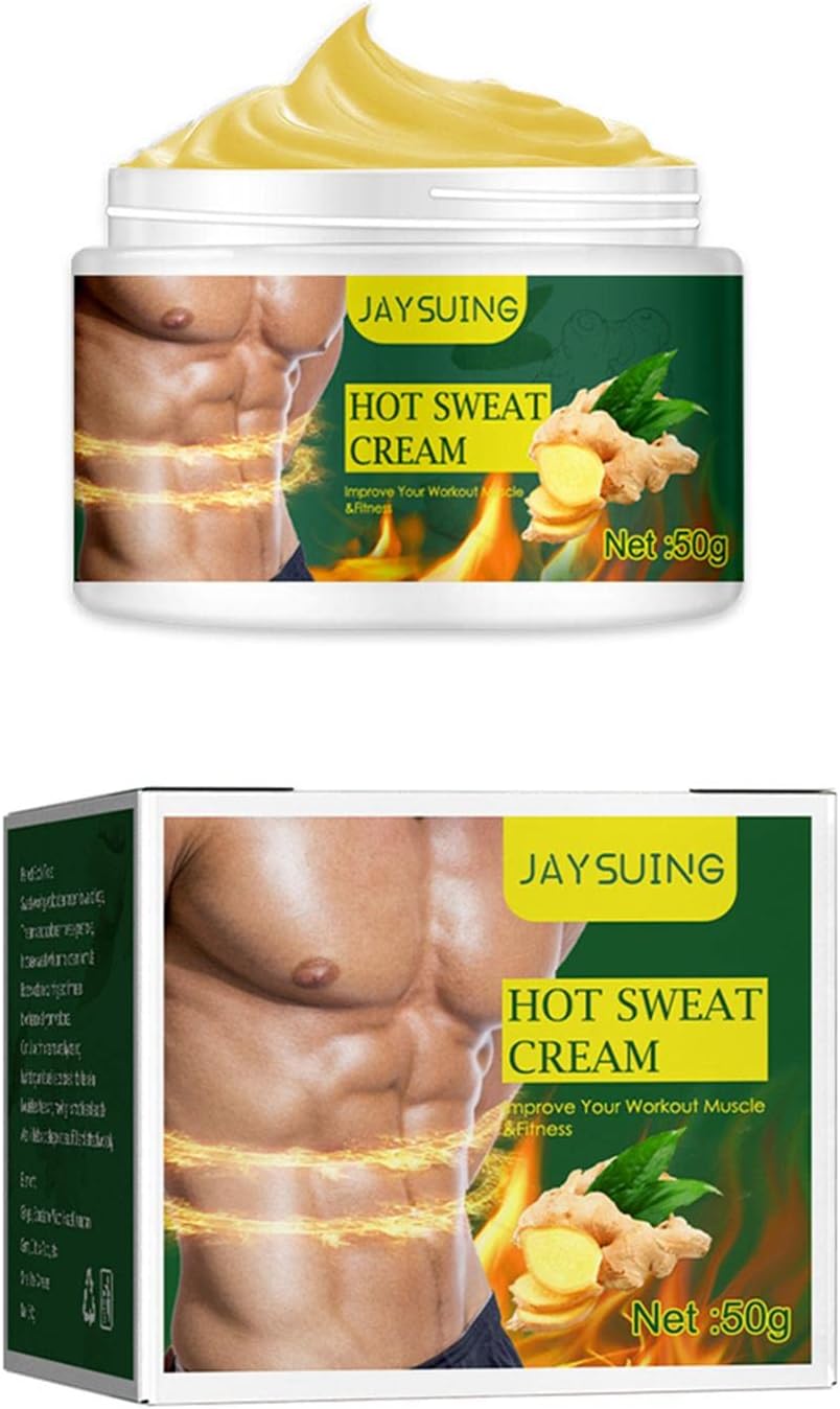 Wangduodu Workout Cream for Men | Tightening Ginger Cream | Chest Belly Fat Remove Cream, Belly Fat Burner for Women & Men Sweat Gel