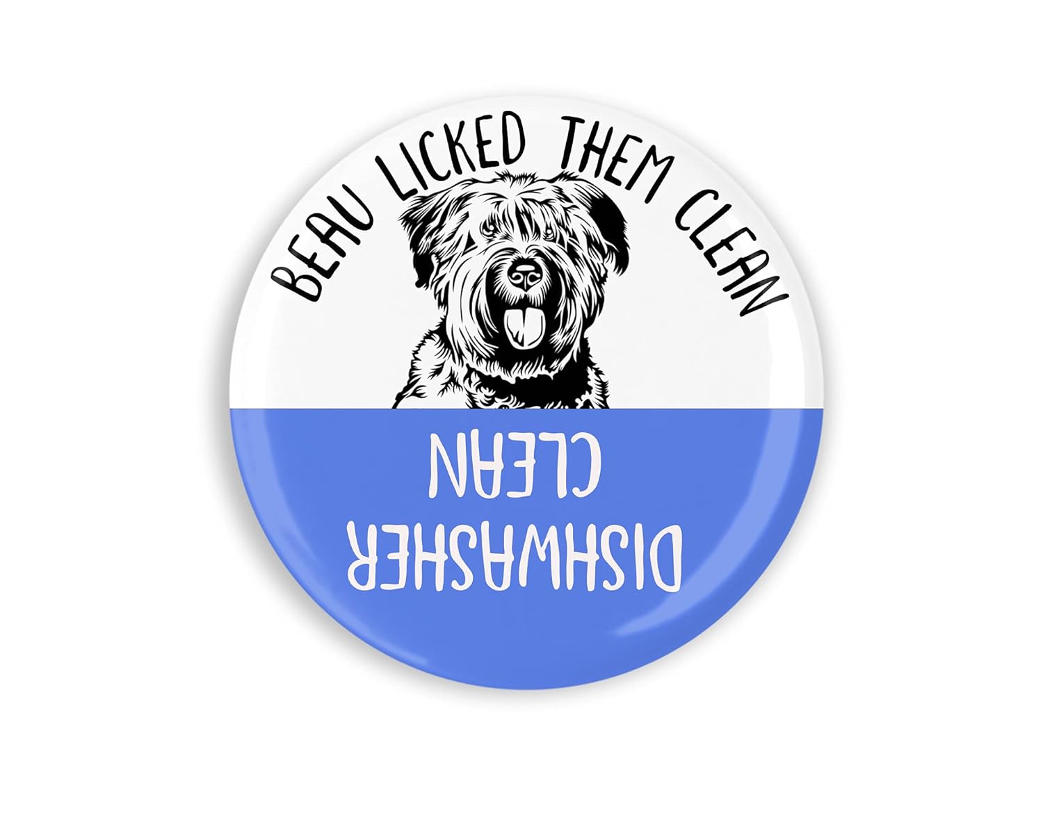 Personalized Bouvier des Flandres Dog Licked Them Clean