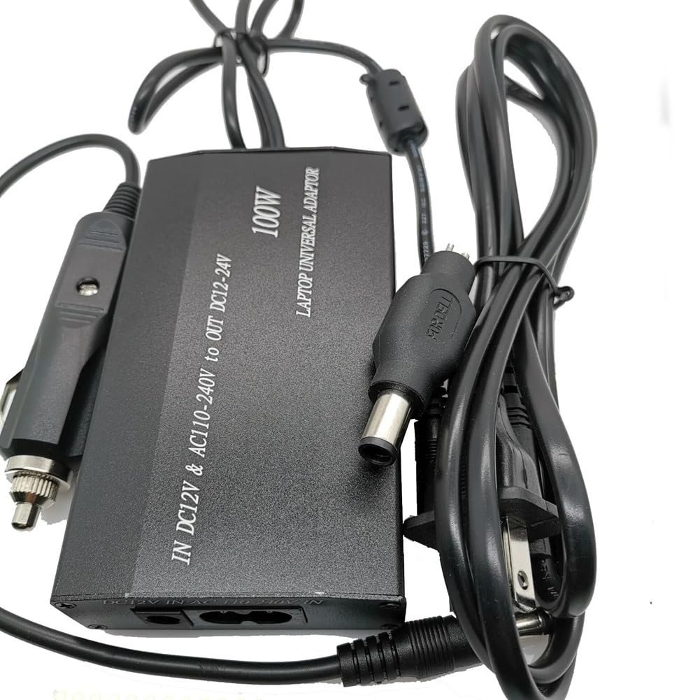 Caricatore DC per Auto per Laptop 100w Alimentatore Universale con 8 Adattatori Eu