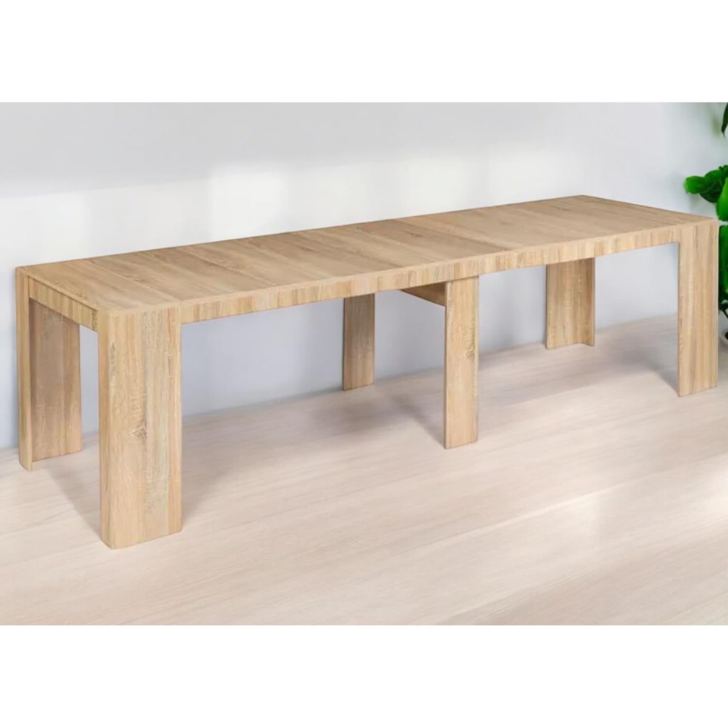 Table Console Extensible BELLI En Bois - De 75 Cm à 300 Cm - Jusqu'à 10 Places - Design Moderne - Pour Salon/Salle à Manger - 6
