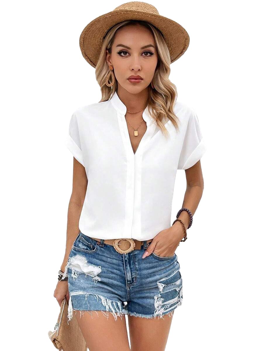 toochki Shirt for Women | White Shirt for Women | Rayon Western Top for Women | Short Top for Women | Shirts for Women | Rayon Top | Tops | Casual Shirt Top for Women-picture-56