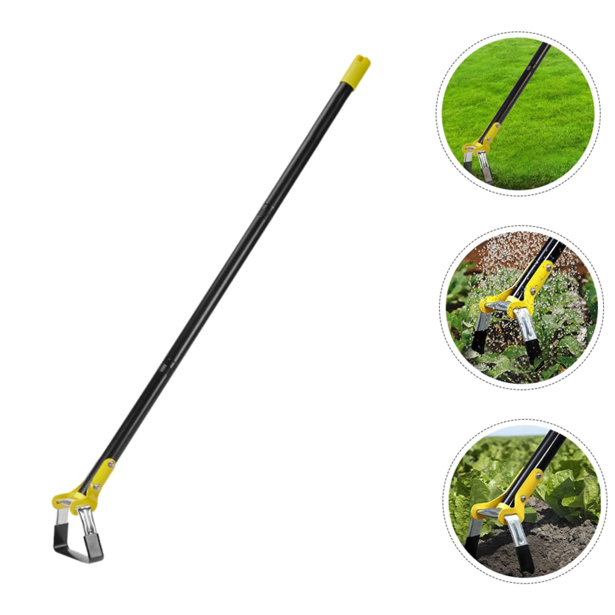 Houe de Jardin à Main en Acier Inoxydable et Acier au Manganèse Noir