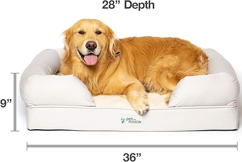 Miniatura 8 de PetFusion Ultimate - Cama para perro, espuma viscoelástica ortopédica, múltiples tamañoscolores, almohada de firmeza media, forro impermeable,