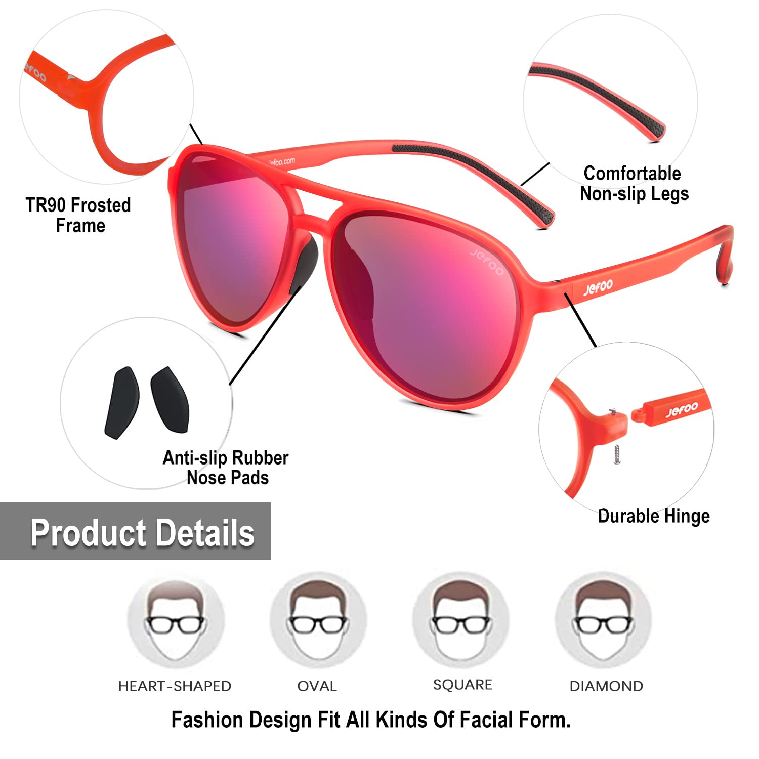 Occhiali da sole sportivi polarizzati leggeri occhiali da aviatore per uomo donna moda classico retrò corsa escursionismo spiaggia all'aperto