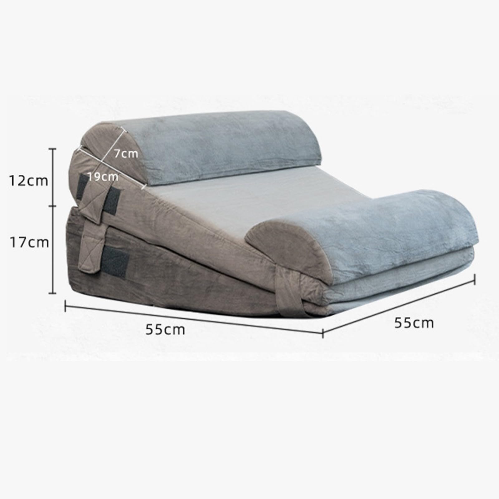 Almohada De Lectura Juego De 4 Almohadas De Cuña Ajustables Para Dormir,Espuma Viscoelástica Para Recuperación Después De La Suregería,Alivio Del Dolor De Espalda,Cuello,Piernas,Reflujo Ácido