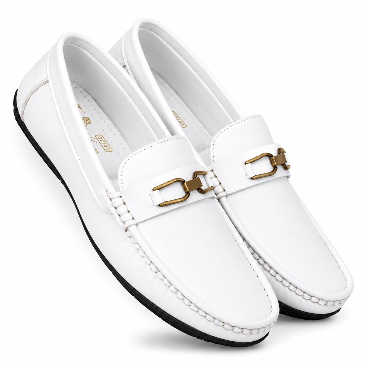 Olive White Loafers for Men-image-6