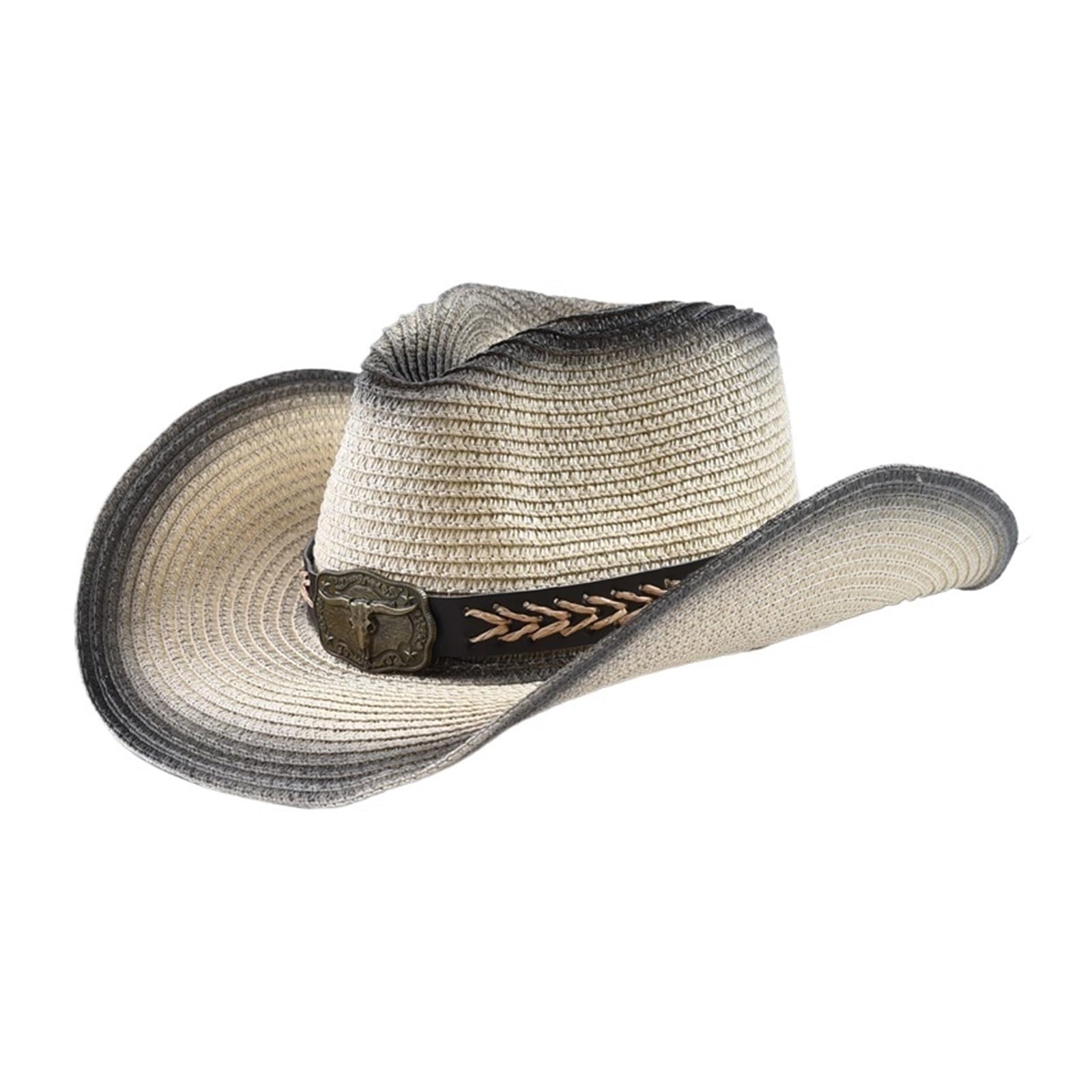 Cappello Cowboy Straw Hat for Women Men Summer Style Beach Cowboy Foldable Windproof Rope Sunscreen