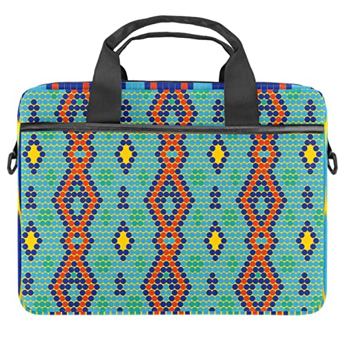 Sacoche à bandoulière pour ordinateur portable 14 pouces à motif pois colorés