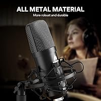 Vista 6 de MAONO Kit de micrófono USB 192KHZ24BIT Plug & Play PC Podcast condensador cardioide micrófono con chipset de sonido profesional para grabación