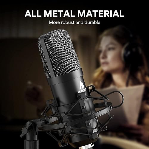 Miniatura 6 de MAONO Kit de micrófono USB 192KHZ24BIT Plug & Play PC Podcast condensador cardioide micrófono con chipset de sonido profesional para grabación,