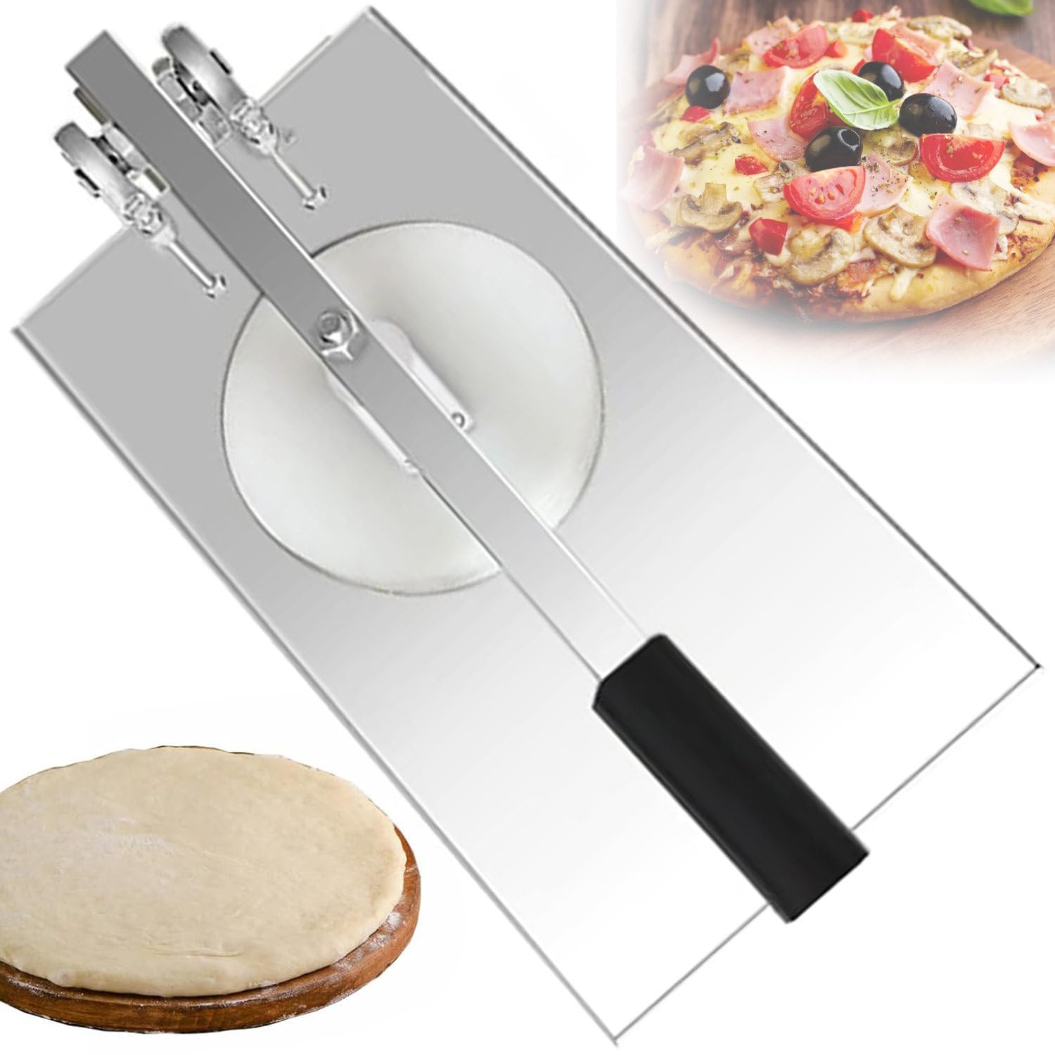Macchina per pressare la Base della Pizza Manuale, pressa per la Base della Pizza Portatile Commerciale, Attrezzatura per la Preparazione di impasti, per Pancake, basi per Pizza 18cm