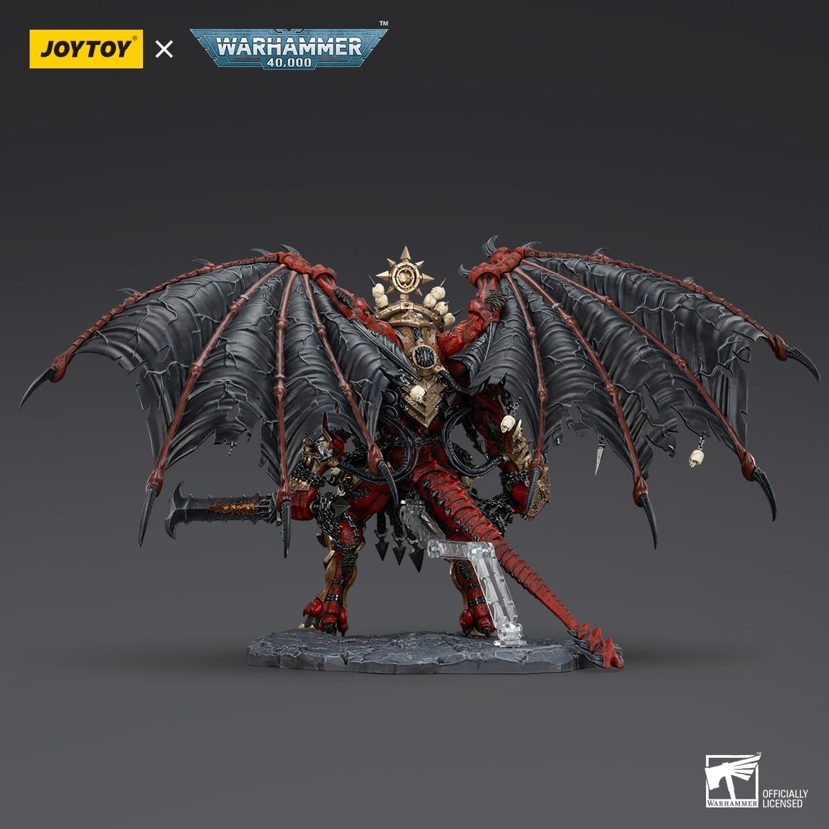 JOYTOY Angron Warhammer 40k 1/18 Action Figure World Eaters Angron Daemon Primarch of Khorne 14.96-inch Collectible Gifts,Toys for Kids 15+ and Adults