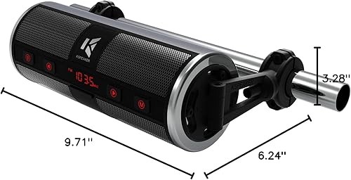 Vista 7 de Altavoces para Motocicleta Bluetooth Impermeables Sistema de Radio de Audio con Amplificador Integrado, Ideal para ATV, Scooter, Bicicleta, Vehículo