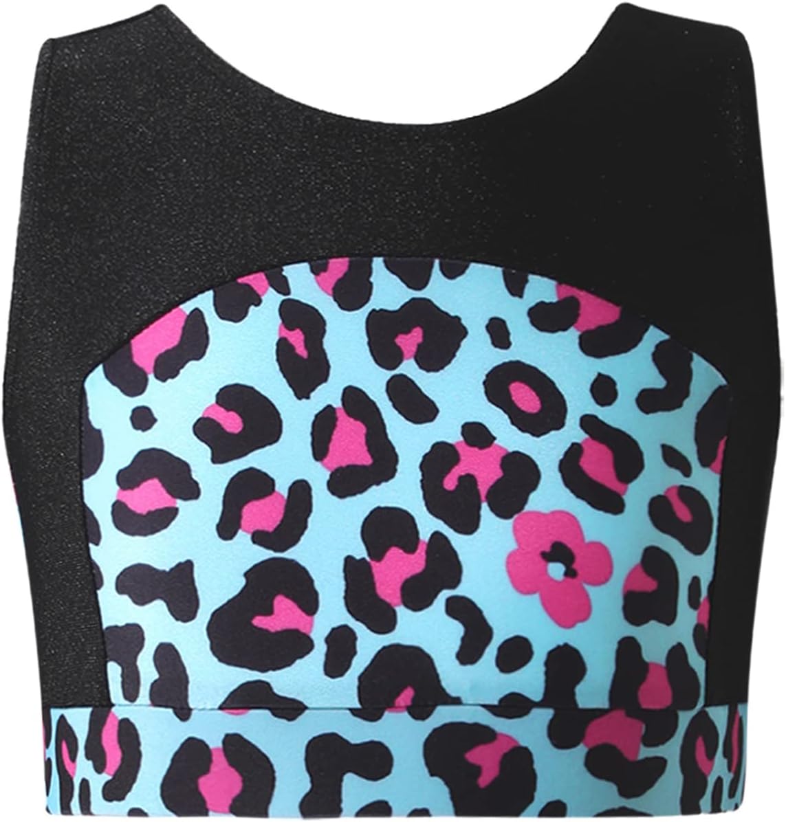 iiniim Girls Yoga Dance Sports Bra Cutout Backless Crop Top Tank Vest Training Gym Gymnastics Bra