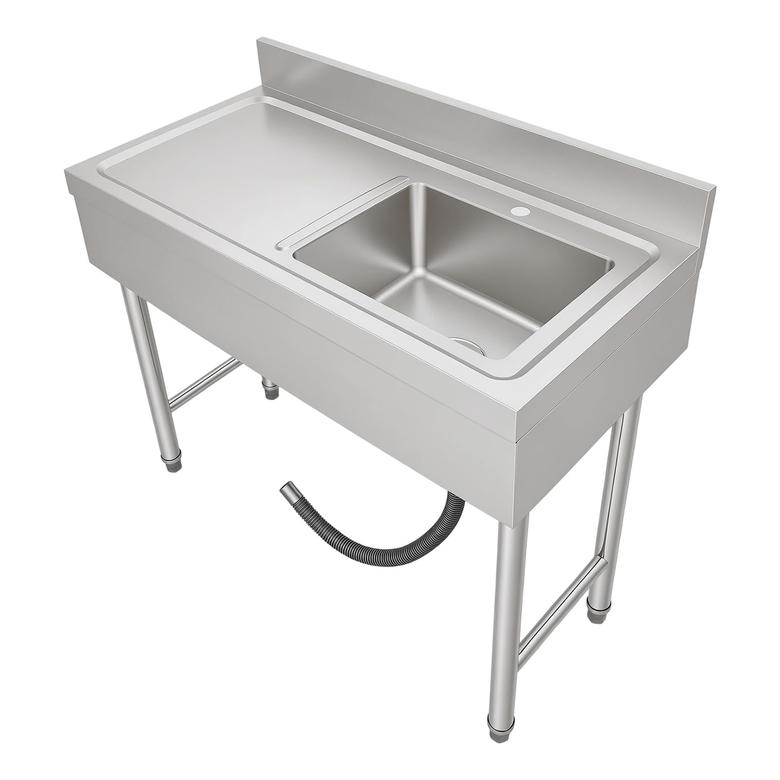 Fregadero de acero inoxidable independiente, fregadero de cocina de restaurante comercial, lavabo multifunción, fregadero exterior, fregadero para interior, exterior, cocina, restaurante, lavadero
