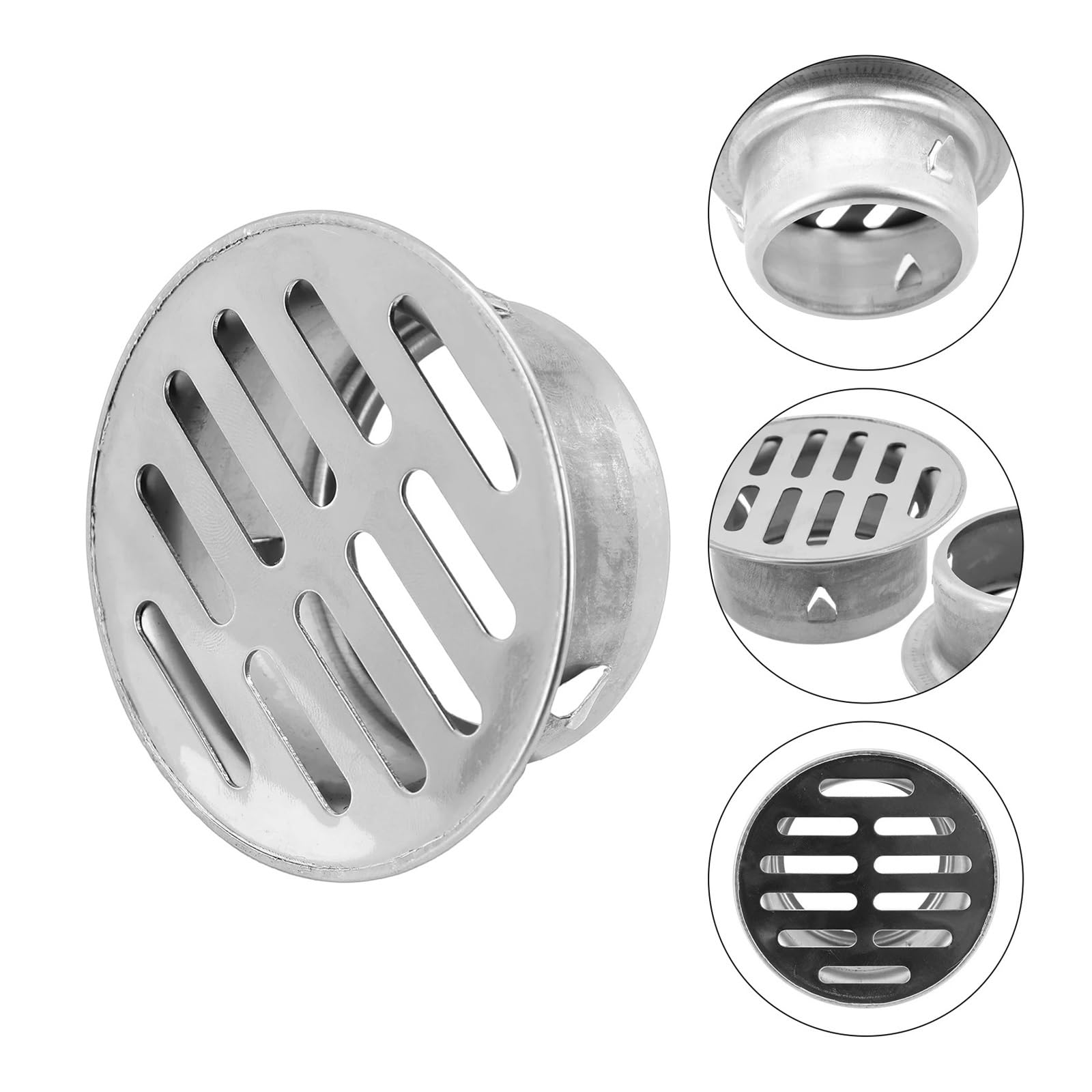 Jobaojiang 110Mm 1 Pcs Floor Drain 50-200Mm Stainless Steel Round Rain Pipes Cap Floor Strainer For Bathroom Balcony Drainage Roof(110Mm)
