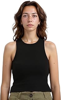 Ravin Womens Solid Sleeveless Cotton Racer Top Western (pack of 1)