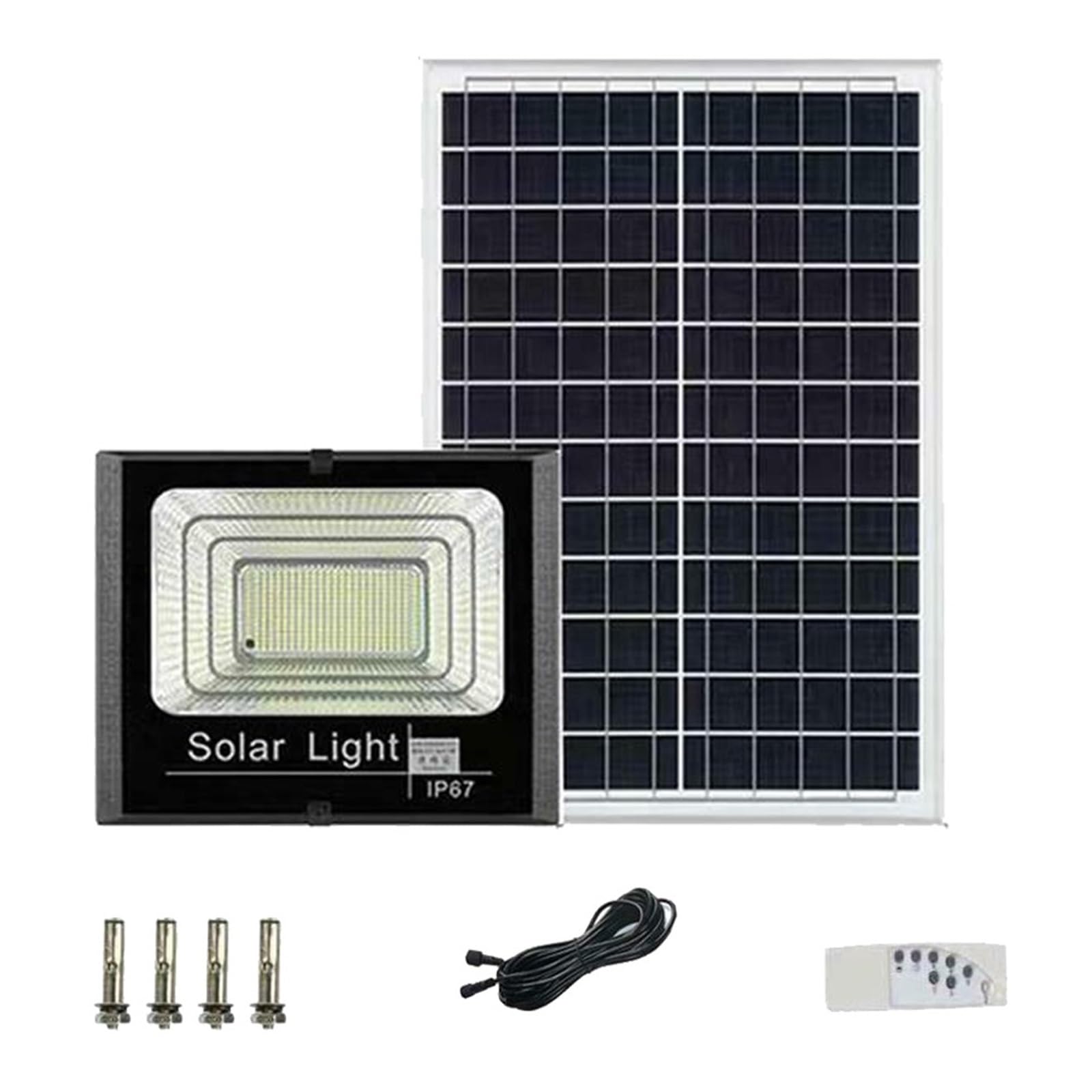 Spot solaire extérieur 170W avec télécommande pour jardin - 8