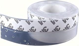 Self-Adhesive Sealing Tape, Transparent Silicone Door and Window Seal, Draught Excluder, Windproof, Dust Protection, Soundproof, Easy Install for Doors, Windows, Cabinets, 5m Length (35mm)
