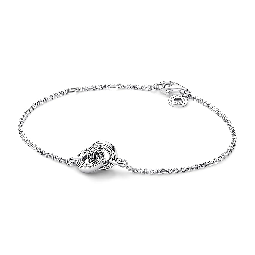 Immagine del prodotto Pandora Signature Intertwined Pavé Chain Bracelet 592742C01-20, 20 cm, Argento sterling, Zirconia cubica