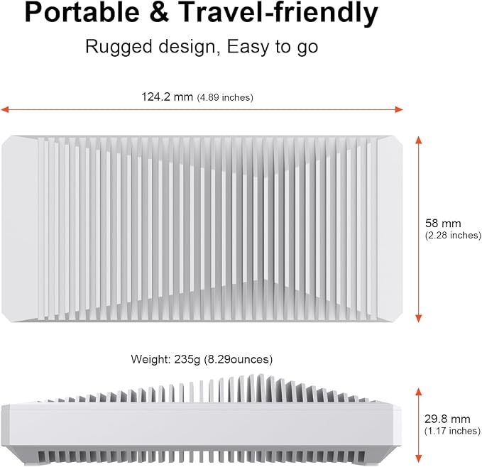 Caja externa NVMe Fanless 80Gbps Thunderbolt 5 aluminio miniatura 8