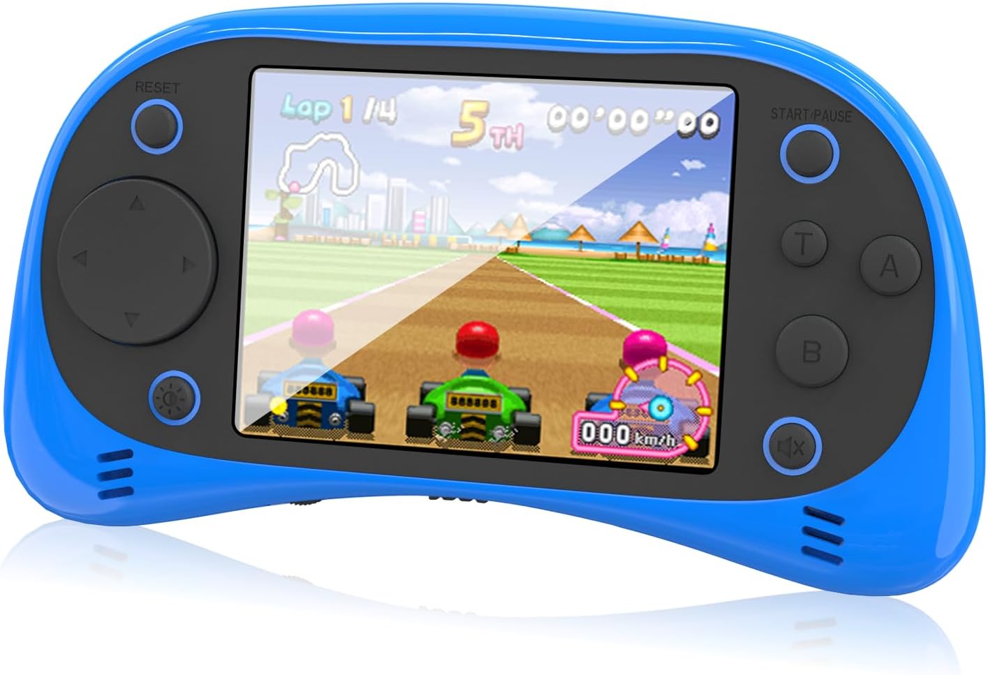 Handheld Game for Kids - Preloaded 230 Retro Video Games, Large 3.5" Screen & USB-C Rechargeable Battery, Portable Arcade Toy Gift for Boys Girls (Blue)