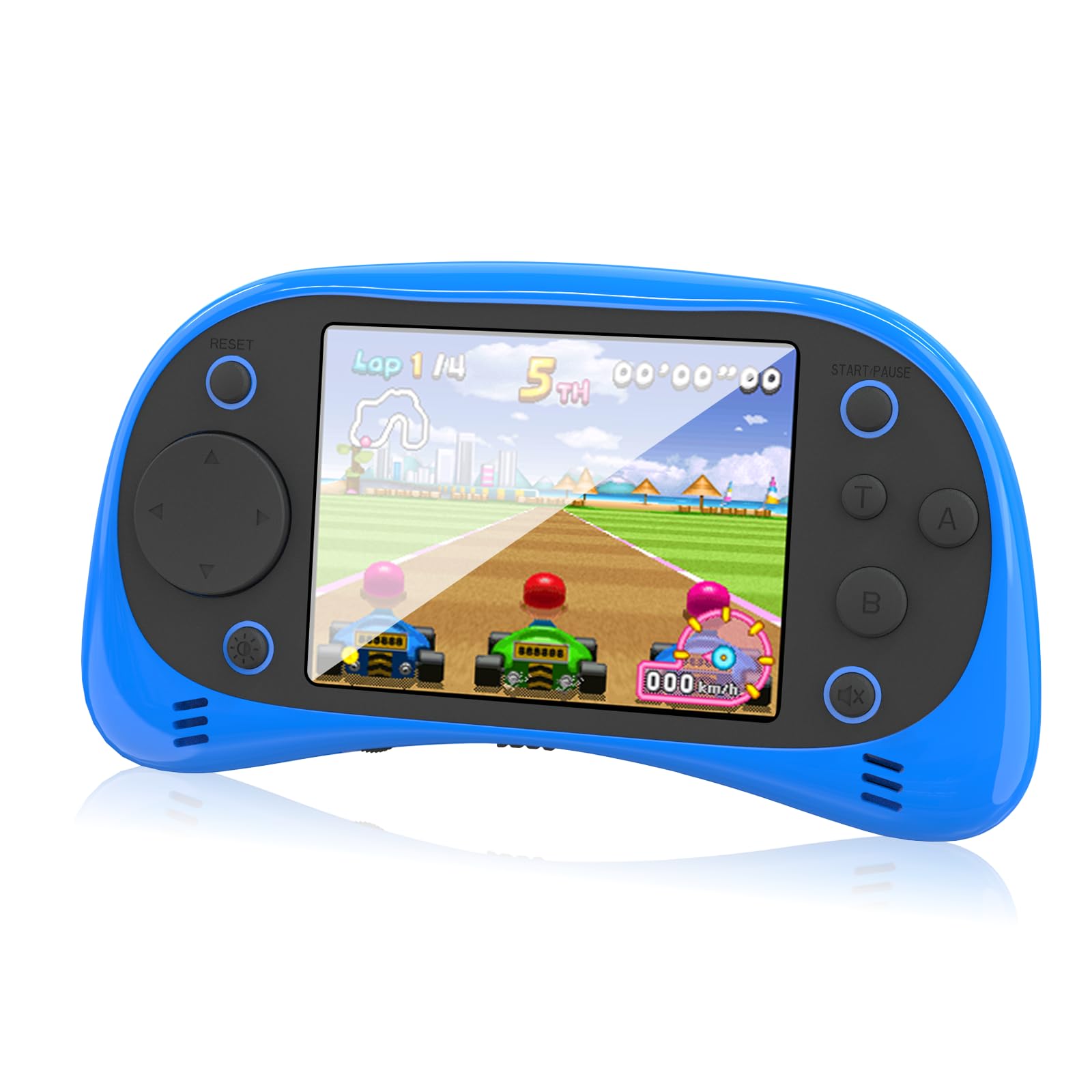 Handheld Game for Kids - Preloaded 230 Retro Video Games, Large 3.5" Screen & USB-C Rechargeable Battery, Portable Arcade Toy Gift for Boys Girls (Blue)