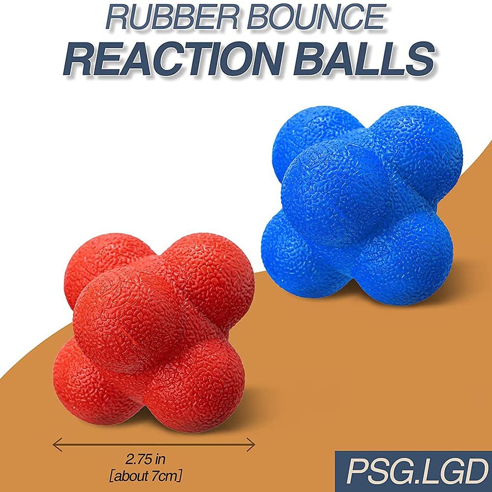 3 Balles De Réaction Hexagonales Fitness, Agiles, Entraînement Maison, Silicone