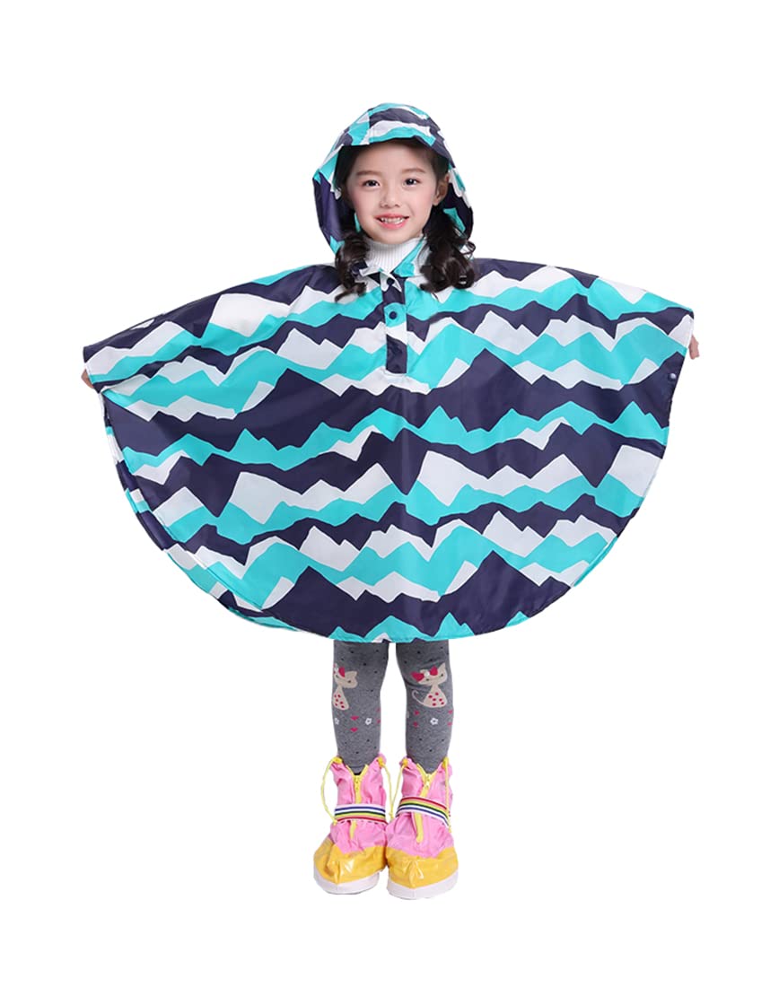 Freesmily Kids Cute Raincoat Waterproof Rain Poncho Jacket Coat for Girls Boys