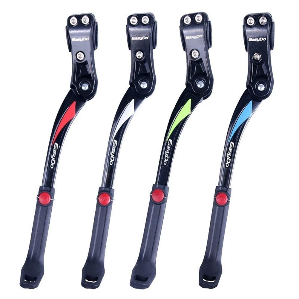 Caballete Bici MTB bicicleta pata de cabra Estante del estacionamiento de Kick MTB Mountain Bike soporte lateral soporte de pie Brace 24 '' - 29 '' 34-41cm ajustable Caballete Bici ( Color : Black Gre