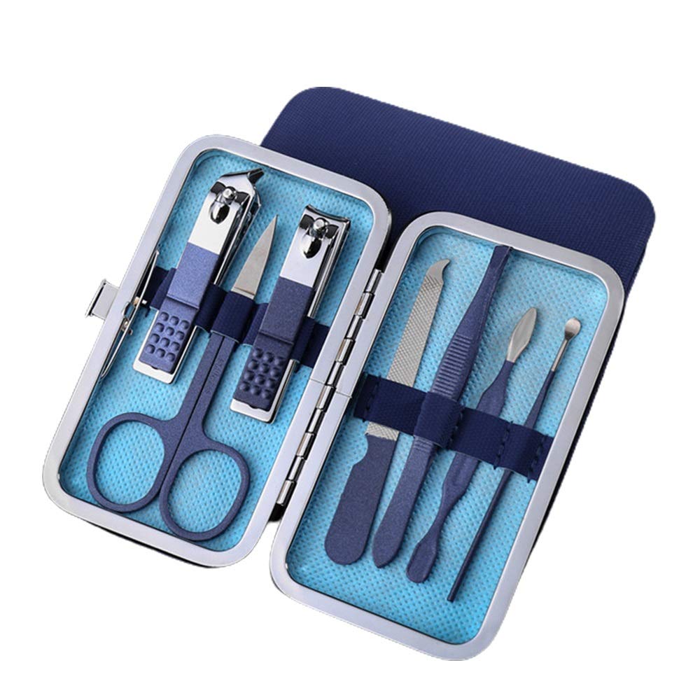 Zestaw do manicure 18/12/10/7 szt. Cool Blue Matte Texture Obcinacz do paznokci ze stali nierdzewnej Zestaw Beauty Pedicure Knife Profesjonalny zestaw narzędzi do manicure Pedicure Set Nail Kit (kolor