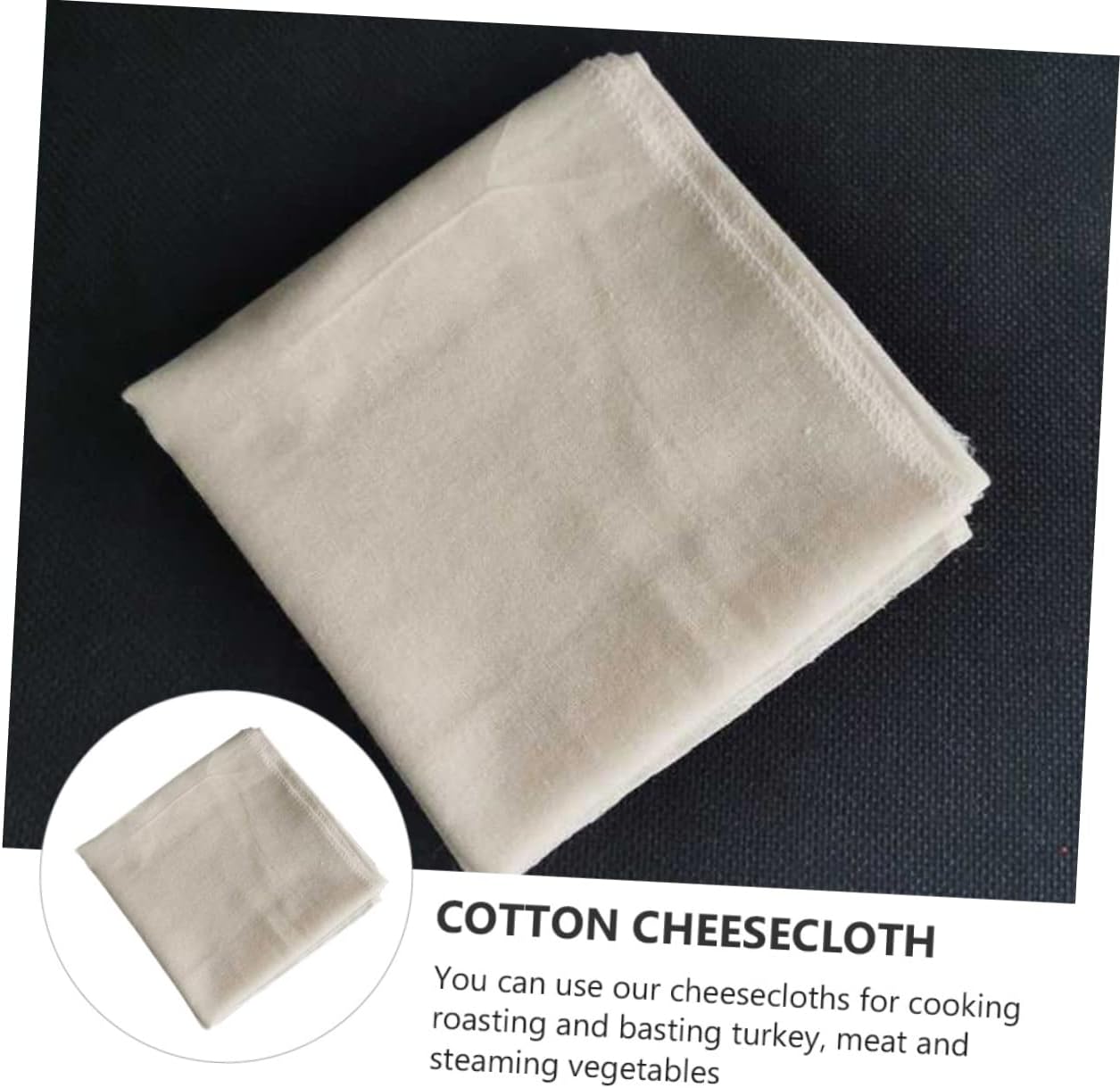 White Cotton Cheese Cloths for Kitchen 3pcs Straining