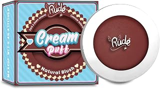 Cream Puff Natural Blush - Red Velvet by Rude Cosmetics for Women - 0.21 oz Blush