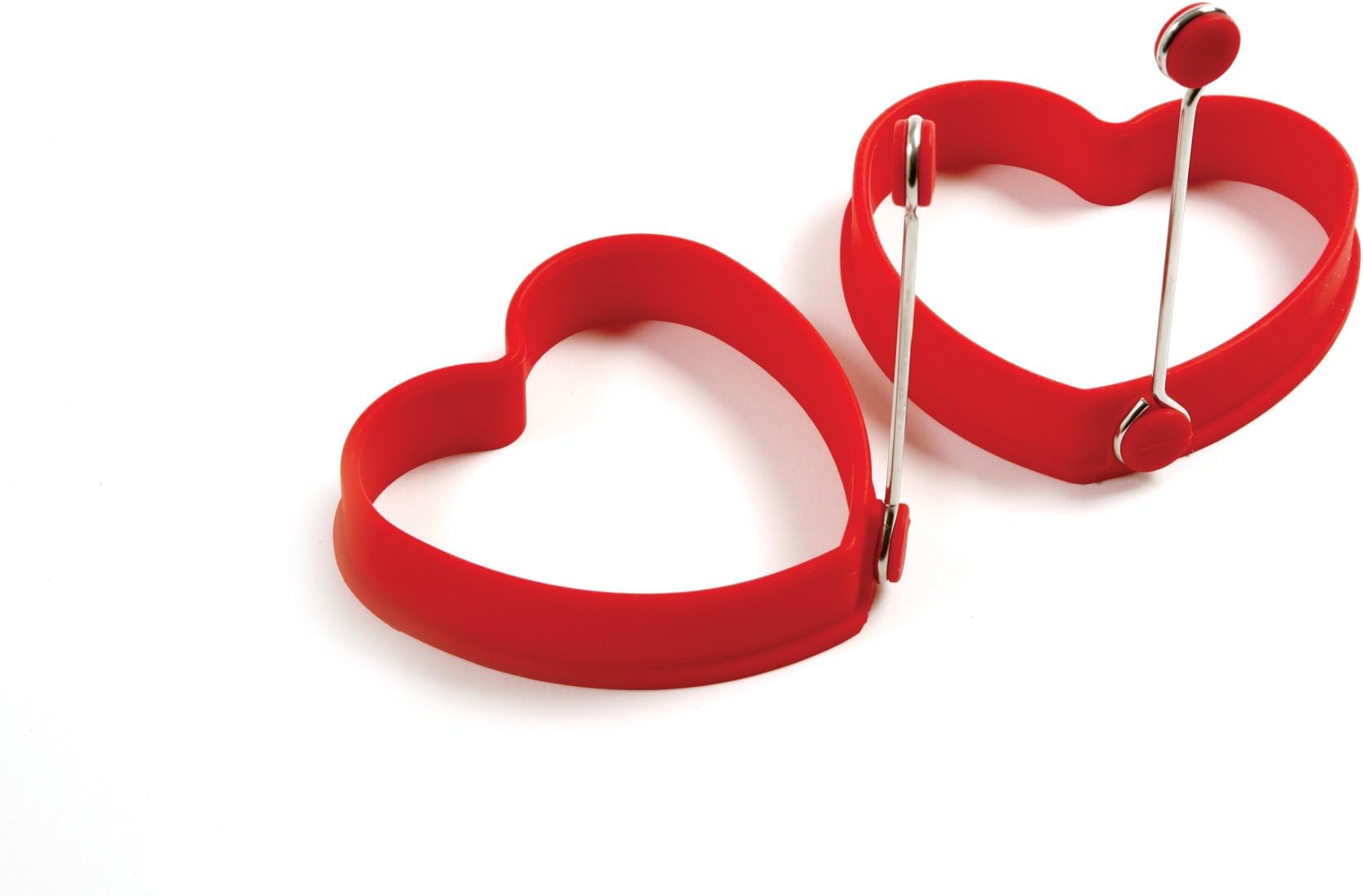 Norpro Heart Pancake/Egg Rings, Red