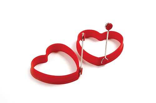 Norpro - 999R Norpro Silicone Heart Pancake/Egg Rings, 2 Pieces,