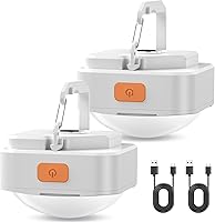 Vista 15 de Luces de campamento recargables FLY2SKY 3 piezas de luces negras para tienda de campaña, mini linterna, linterna LED portátil para campamento