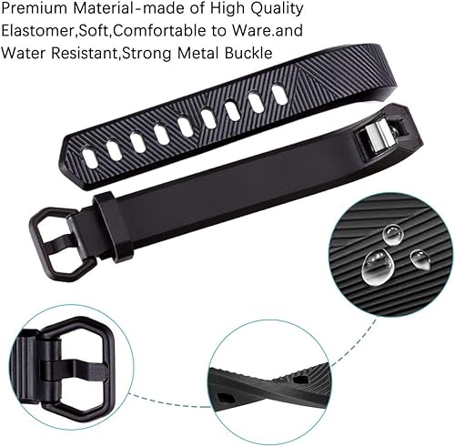 Miniatura 10 de GEAK - Pulseras compatibles con Fitbit Alta y Fitbit Alta HR, paquete de 3 pulseras de silicona suave para Fitbit Alta HR, bandas con hebilla de