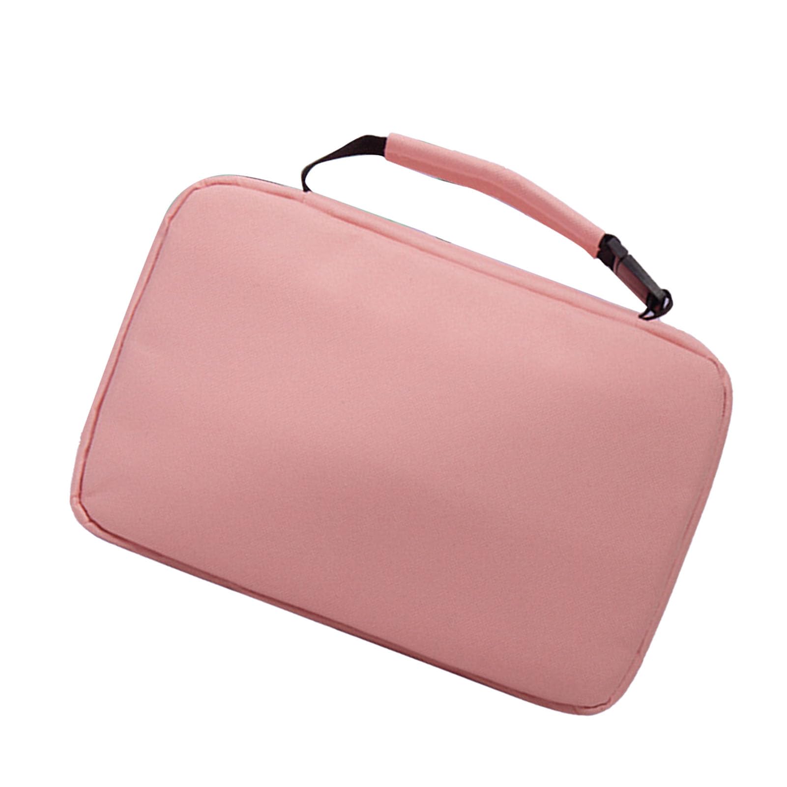Ejoyous Beauty Case da Viaggio Borsa da Trucco in Tessuto Oxford da Appendere 24 X 16 X 9 Cm Organizzatore Pieghevole con Separazione Asciutto e Bagnato in 3 Sezioni per Donne Uomini Viaggi in (PINK)