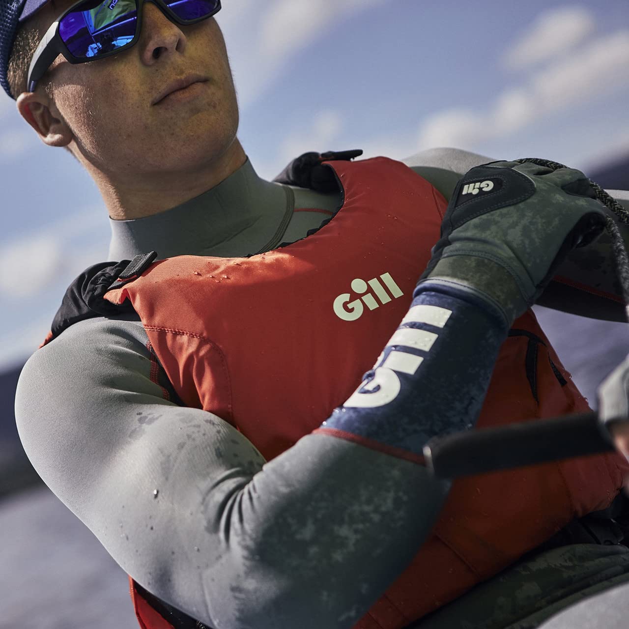 Gill Junior PRO Racer Side Zip 50N Kayak Dinghy Sailing PFD Giubbotto salvagente per Sport Acquatici - Arancione - Unisex