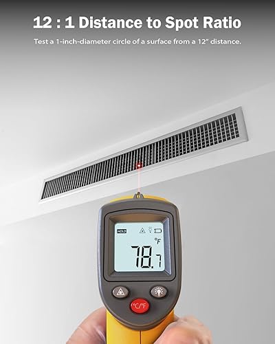 Miniatura 4 de Infrared Thermometer Laser Temperature Gun, Digital Surface Heat Temp Gun Non-Contact for Cooking Food, Pizza Oven, Griddle Meat, Refrigerator,