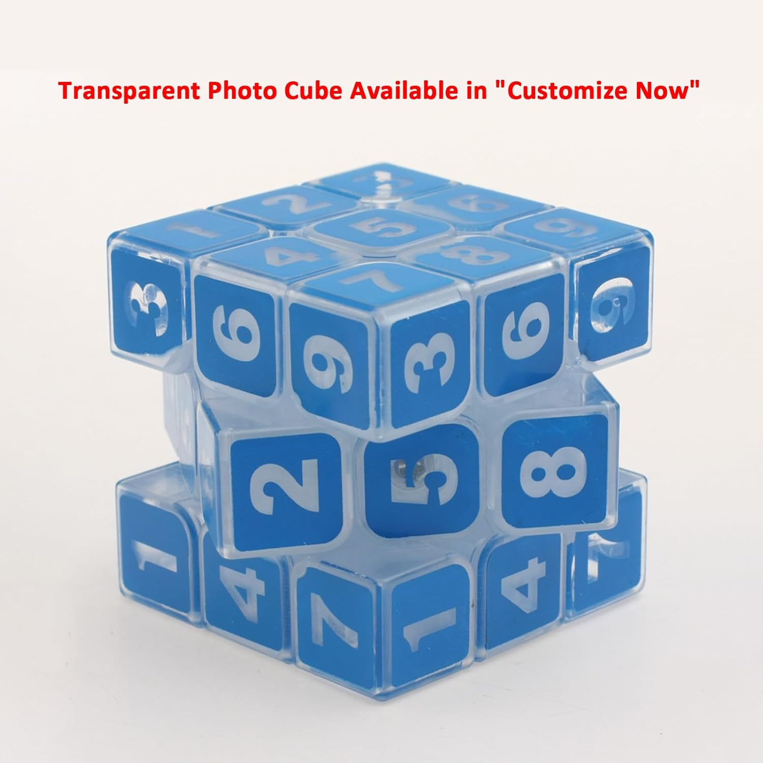Custom Photo Cube,Personalized Photo Puzzle 3D Rotatable Cube with 6 Pictures, Customized Puzzle Magic Cube with Photo,Christmas Birthday Graduation Wedding Personalized Gifts for Parents Couples