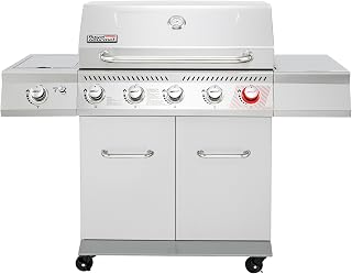 Royal Gourmet GA5404S 5-Burner Propane Gas Grill with Sear & Side Burner - 64,000 BTU Stainless Steel BBQ