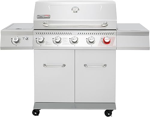 Miniatura 26 de Royal Gourmet GA5404H - Parrilla de gas propano de 5 quemadores con quemador lateral y estante de calentamiento, parrilla de barbacoa al aire libre