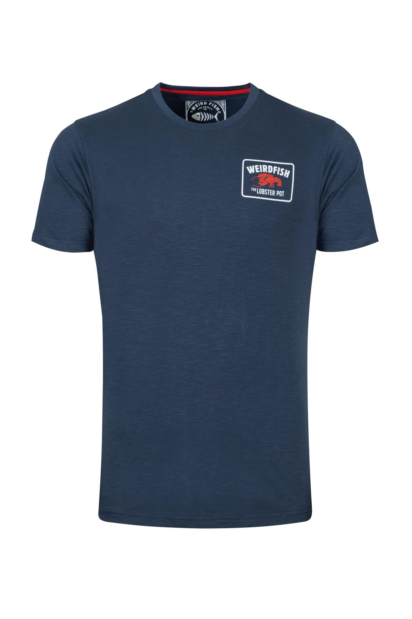 Weird Fish Lobster Pot Back Print Graphic T-Shirt Navy Size XL