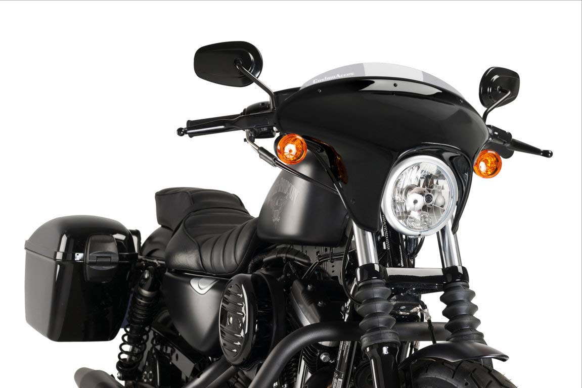 Batwing SML Schermo Corto Affumicato per Harley Davidson Sportster Superlow XL883L 95'-20', Harley Davidson Sportster Iron XL883N 95'-20'