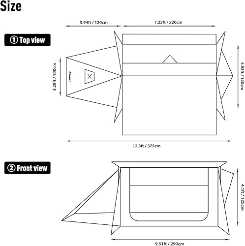 Miniatura 3 de STOVEHUT 70 Hot Tent con dos postes de lona y dos postes de tienda  Última versión 3.0