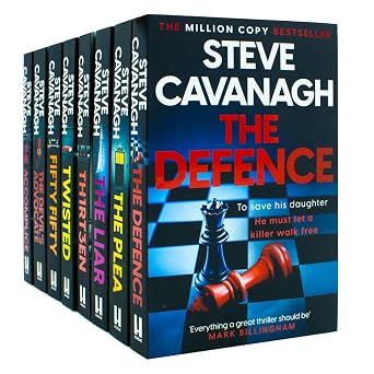 Eddie Flynn Series 8 Books Collection Set By Steve Cavanagh Twisted, Thirteen, The Accomplice, The Defence, The Plea, The Liar, Fifty-Fifty, The Devils Advocate