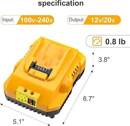 Miniatura 4 de Reemplazo de batería de 20 V Max para batería Dewalt 5.0Ah con estación de cargador de batería DCB112 para DCB200 DCB120