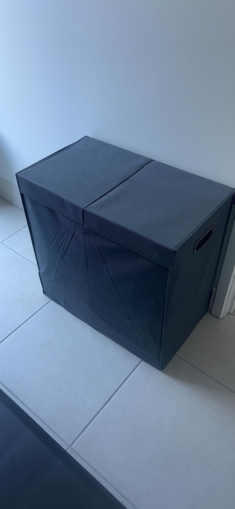 SimpleHouseware Double Laundry Hamper with Lid and Removable Laundry